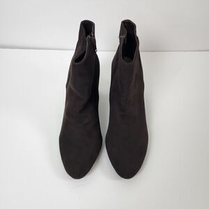 CUSHION WALK BY AVON WOMEN'S ANKLE BOOTS  FAUX BROWN SUEDE SIZE 10